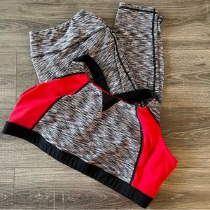 Torrid 4X Active Leggings and Sports Bra Red and Space Grey